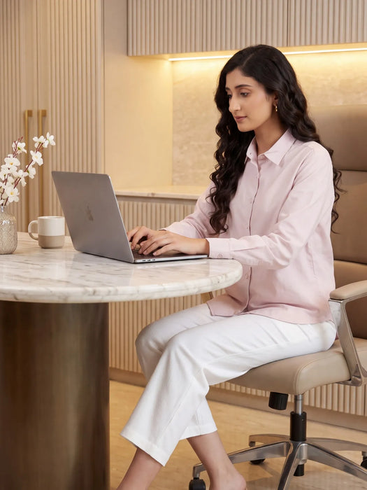 Women Mauve Pink Better Cotton Co-ord Set