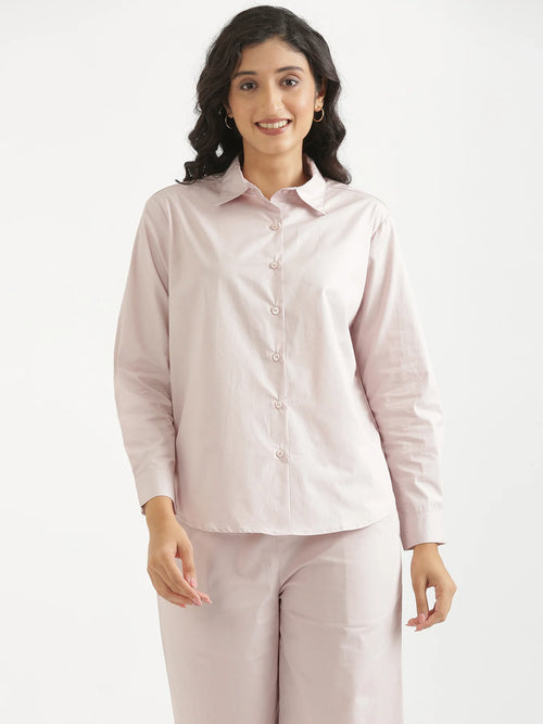 Women Mauve Pink Better Cotton Everyday Shirt