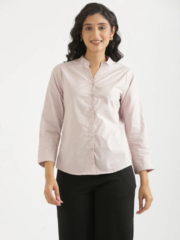 Better Cotton Mandarin Collar Shirt