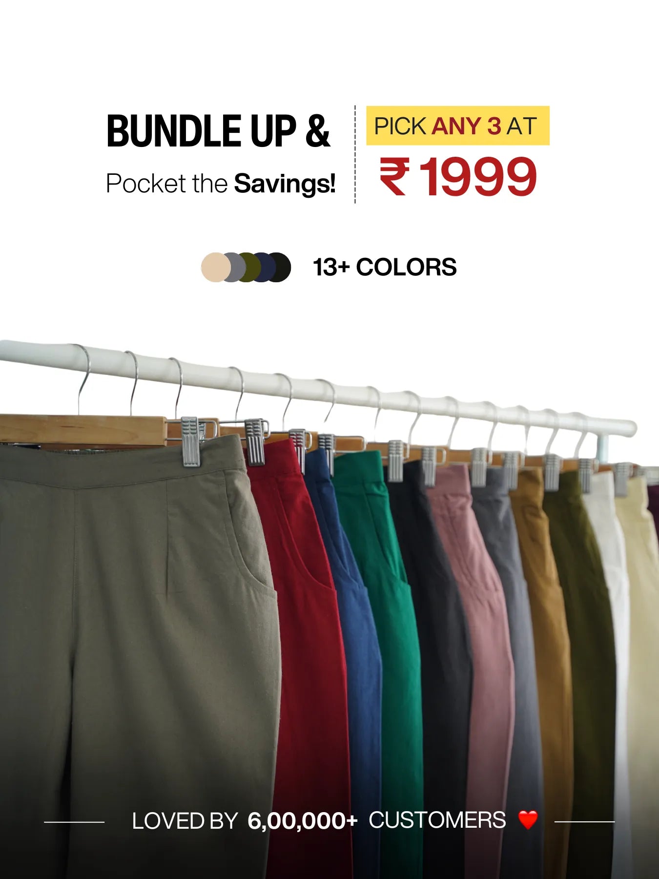 Pick Any 3 Women Cotton Pant