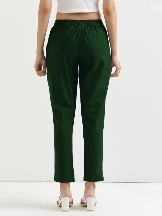 Women Sage Green Cotton Pant