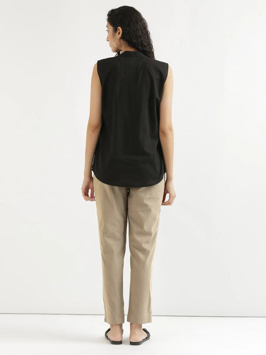 Women Khakhi Cotton Pant
