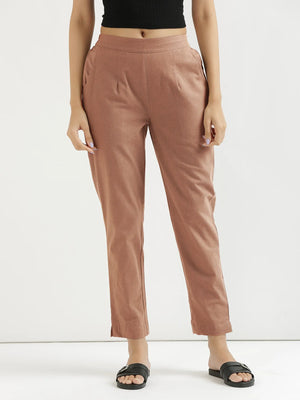 Women Mocha Mouse Cotton Pant