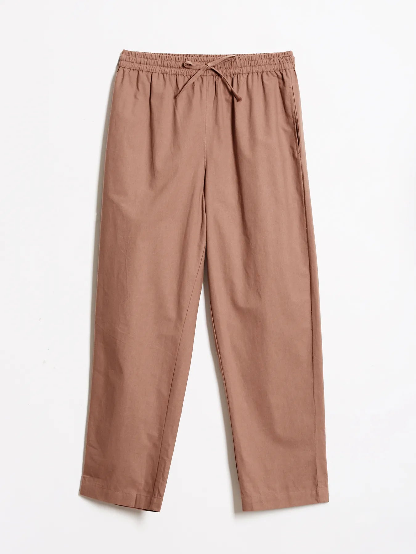 Women Mocha Mousse Cotton Straight Pant