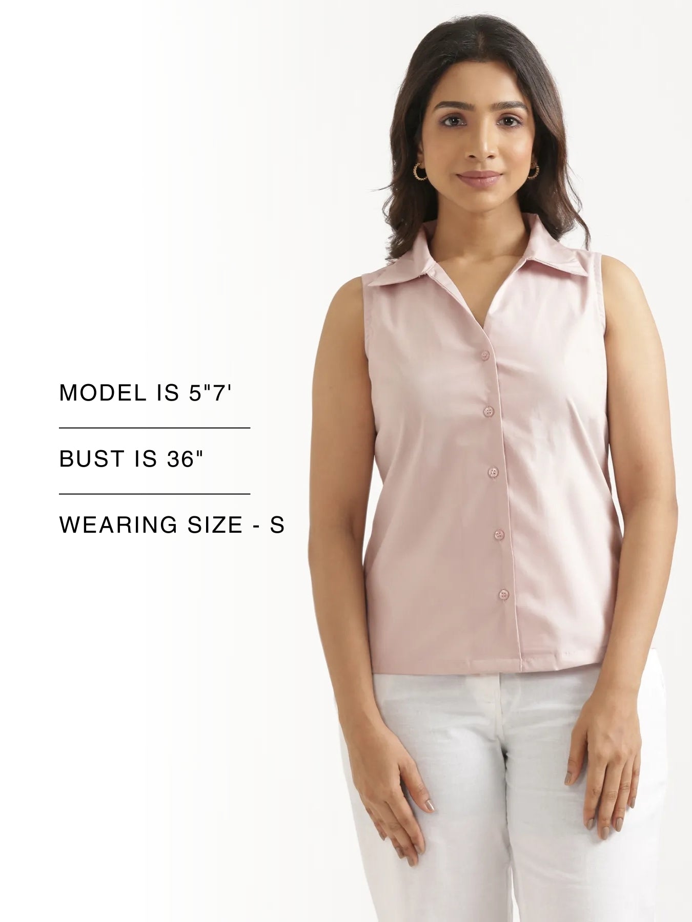 Women Mauve Pink Better Cotton Sleeveless Shirt