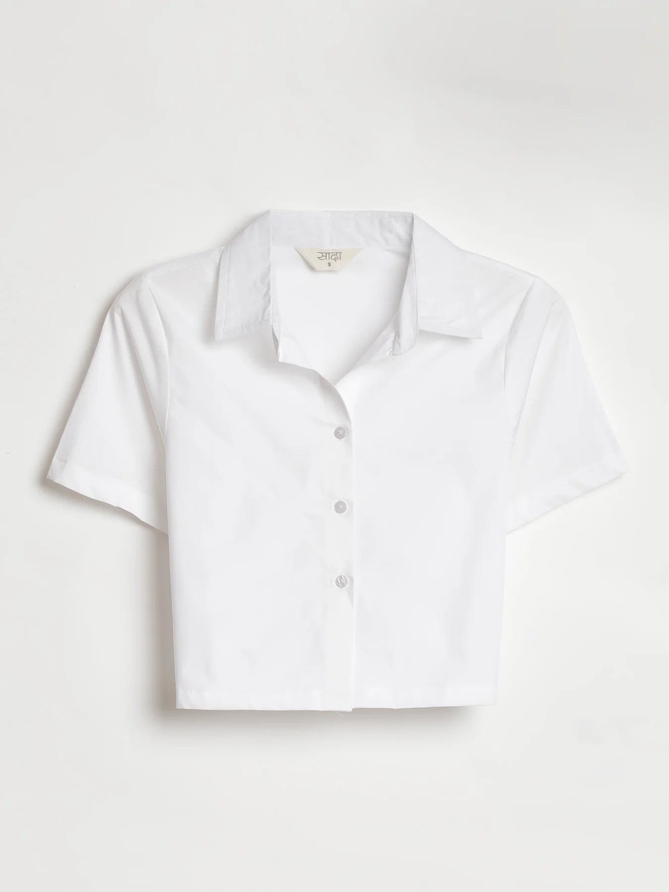 Women White Better Cotton Crop Shirt