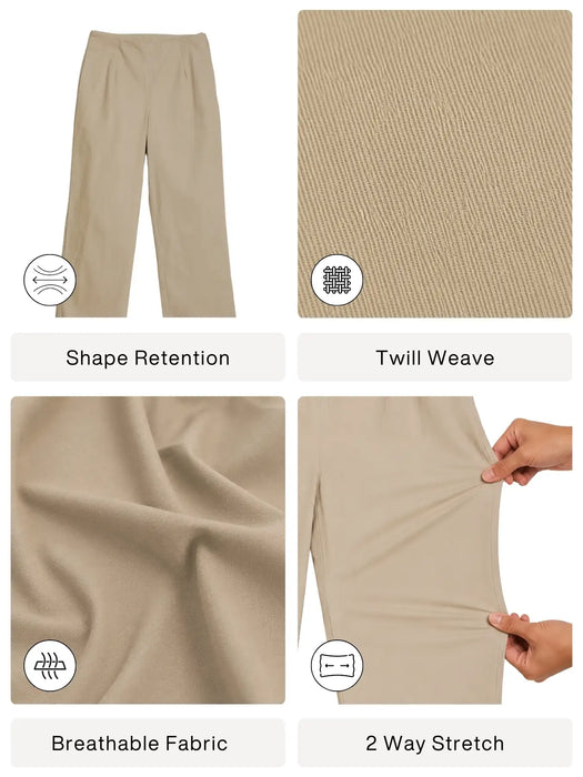 Women Beige Wide Leg Trouser