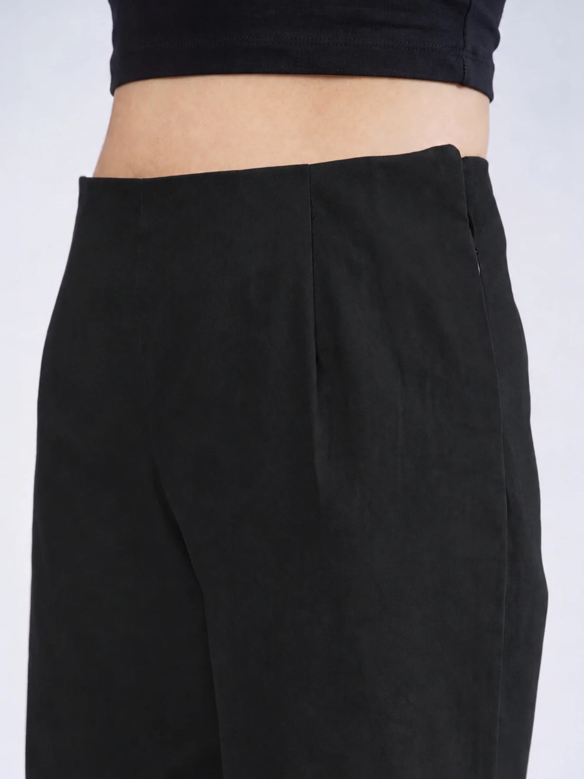Women Black Wide Leg Trouser