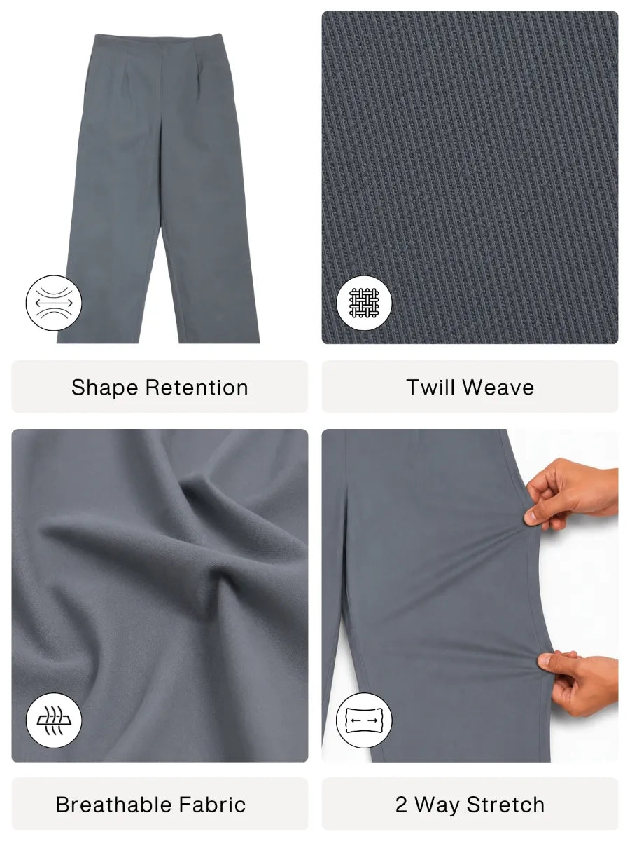 Women Grey Wide Leg Trouser
