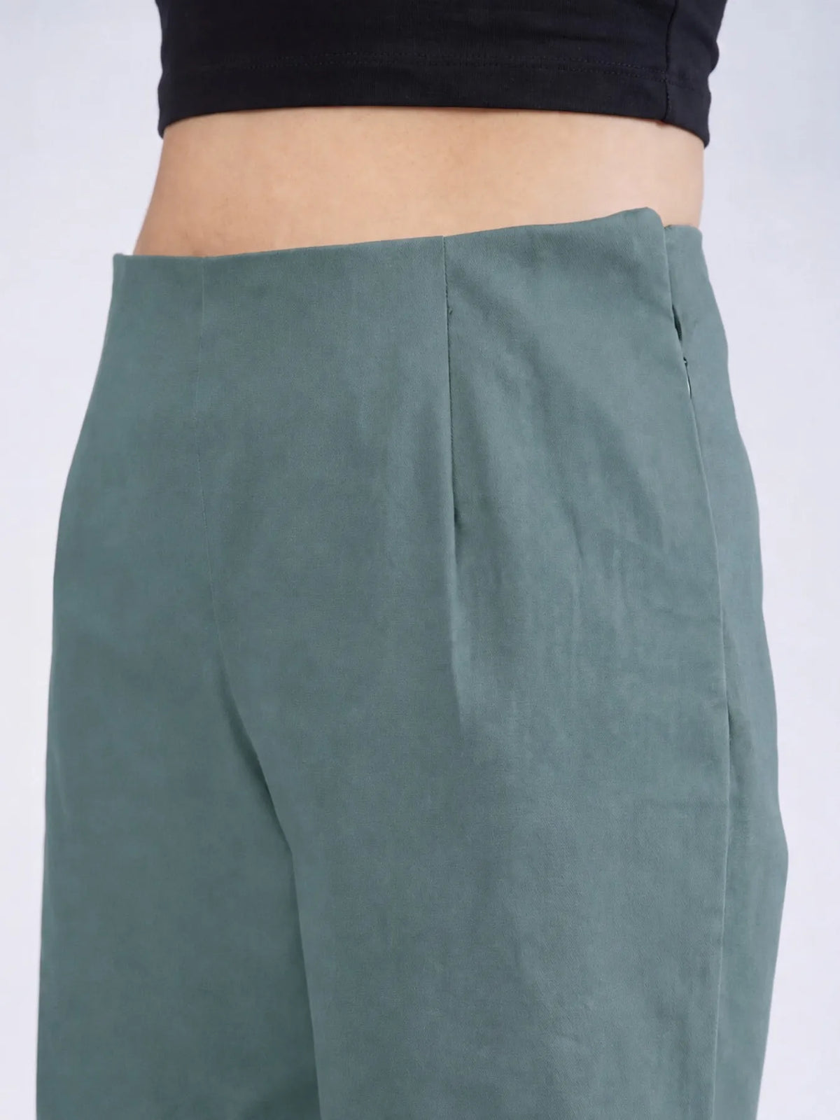 Women Grey Wide Leg Trouser