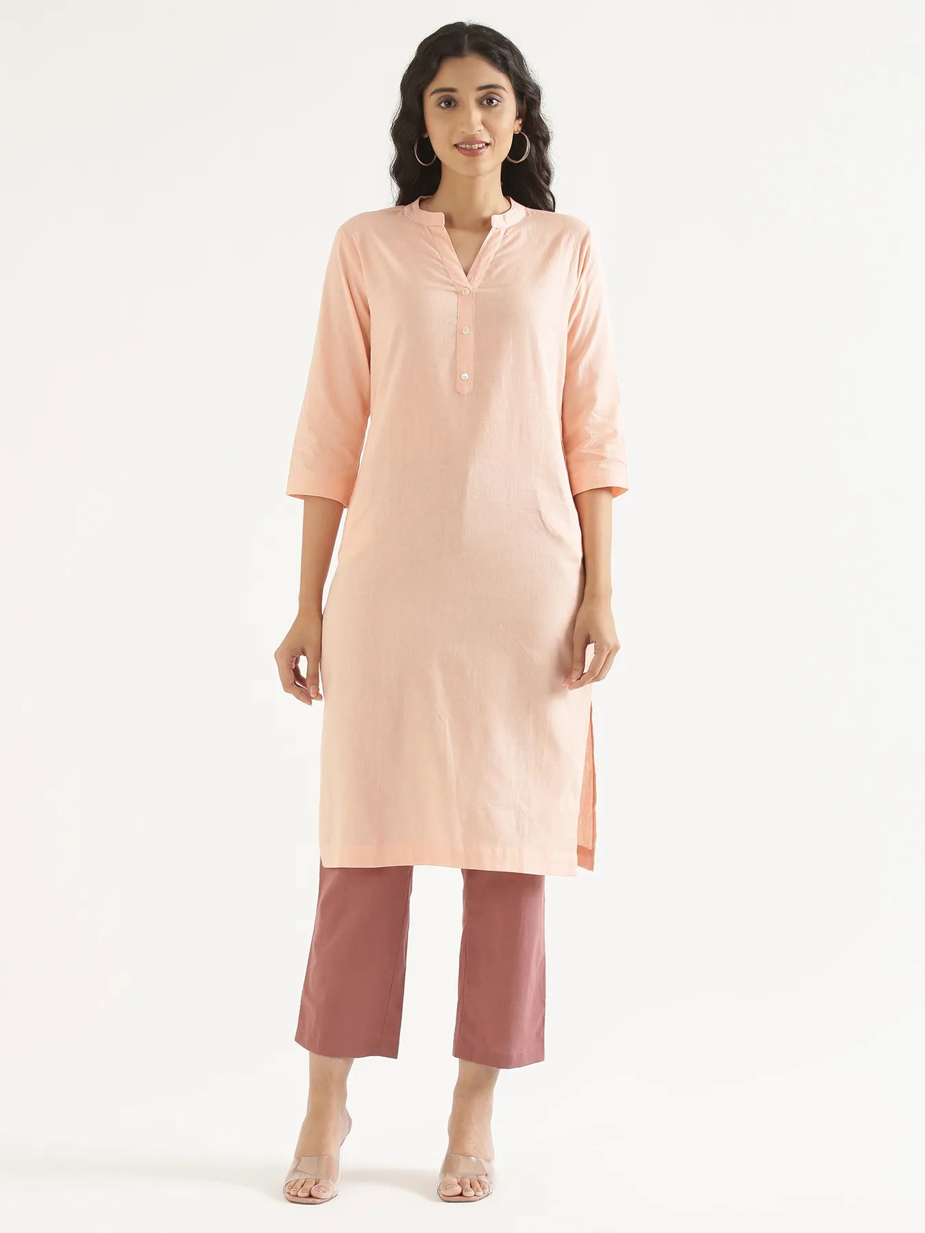 Pick Any 4 Women Airy Linen Long Kurta
