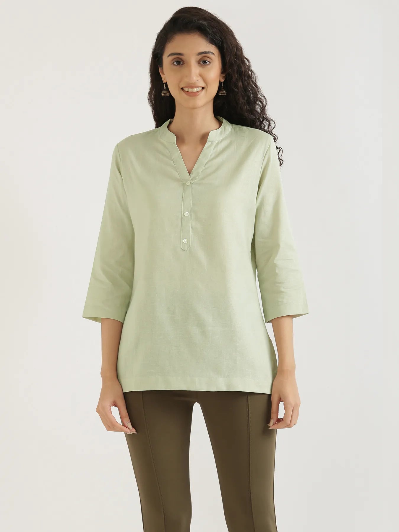 Pick Any 4 Women Airy Linen Short Kurta