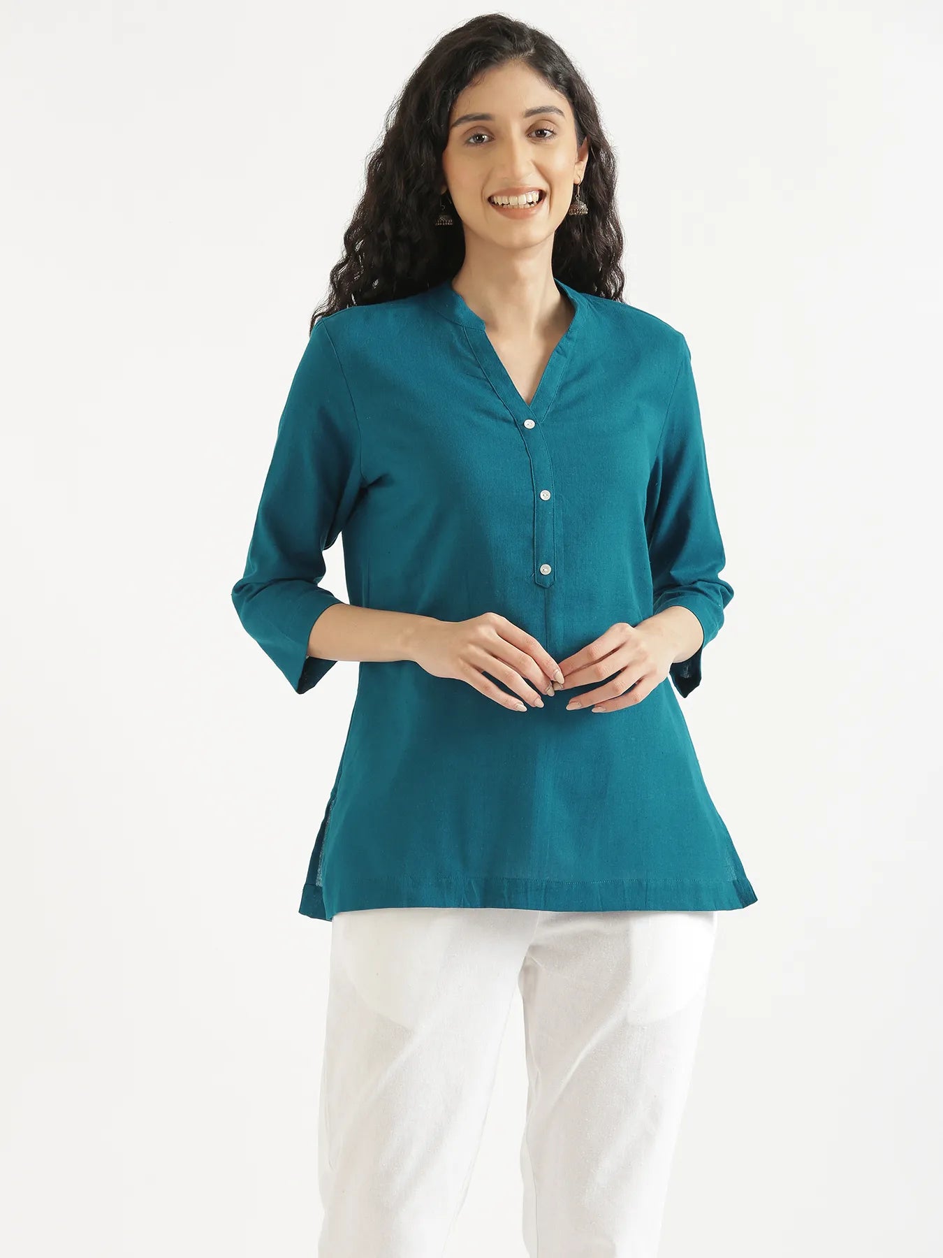 Pick Any 4 Women Airy Linen Short Kurta