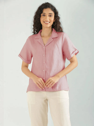 Women Notch Collar Shirt