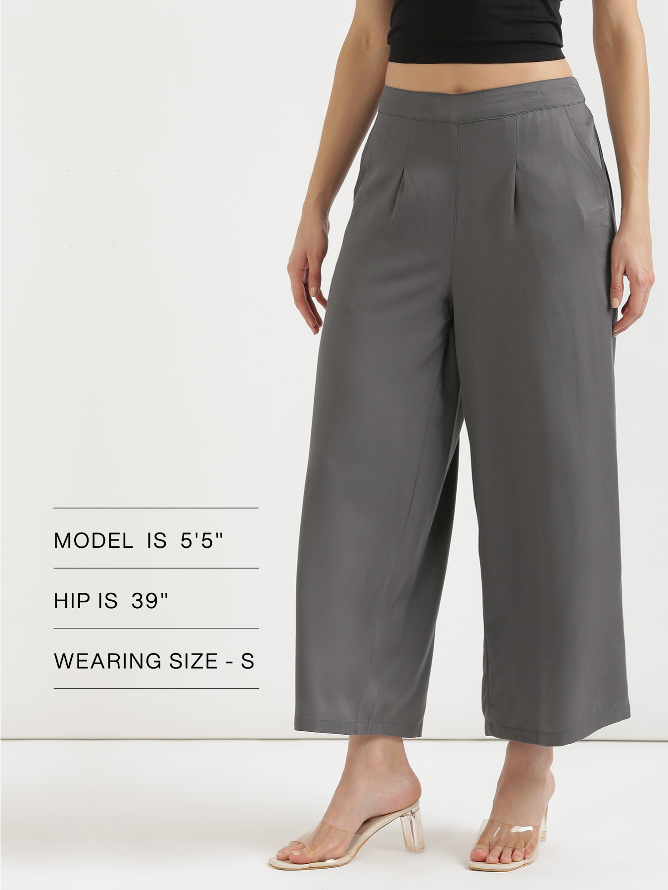 Grey Palazzo Pant