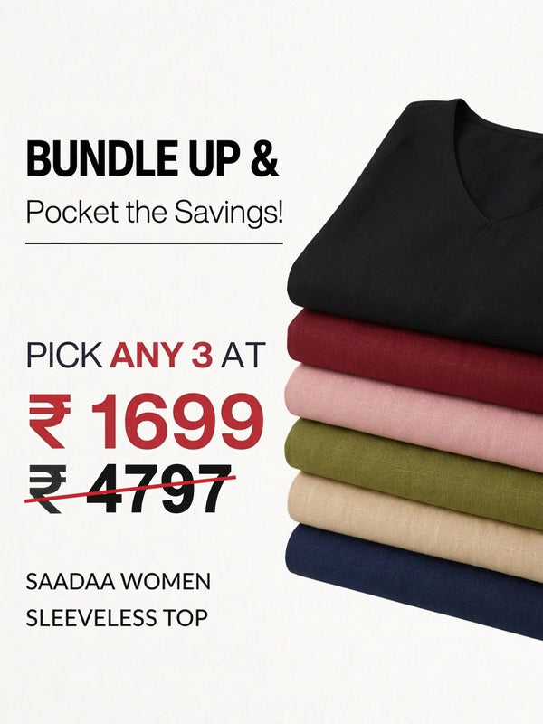 Pick Any 3 Women Sleeveless Top