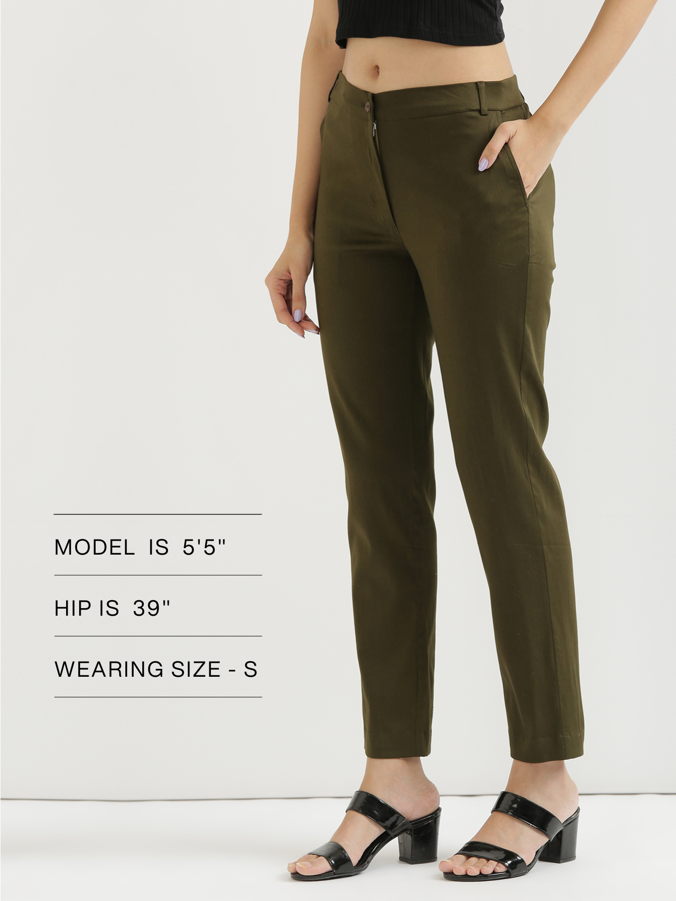 Olive Green Formal Pant