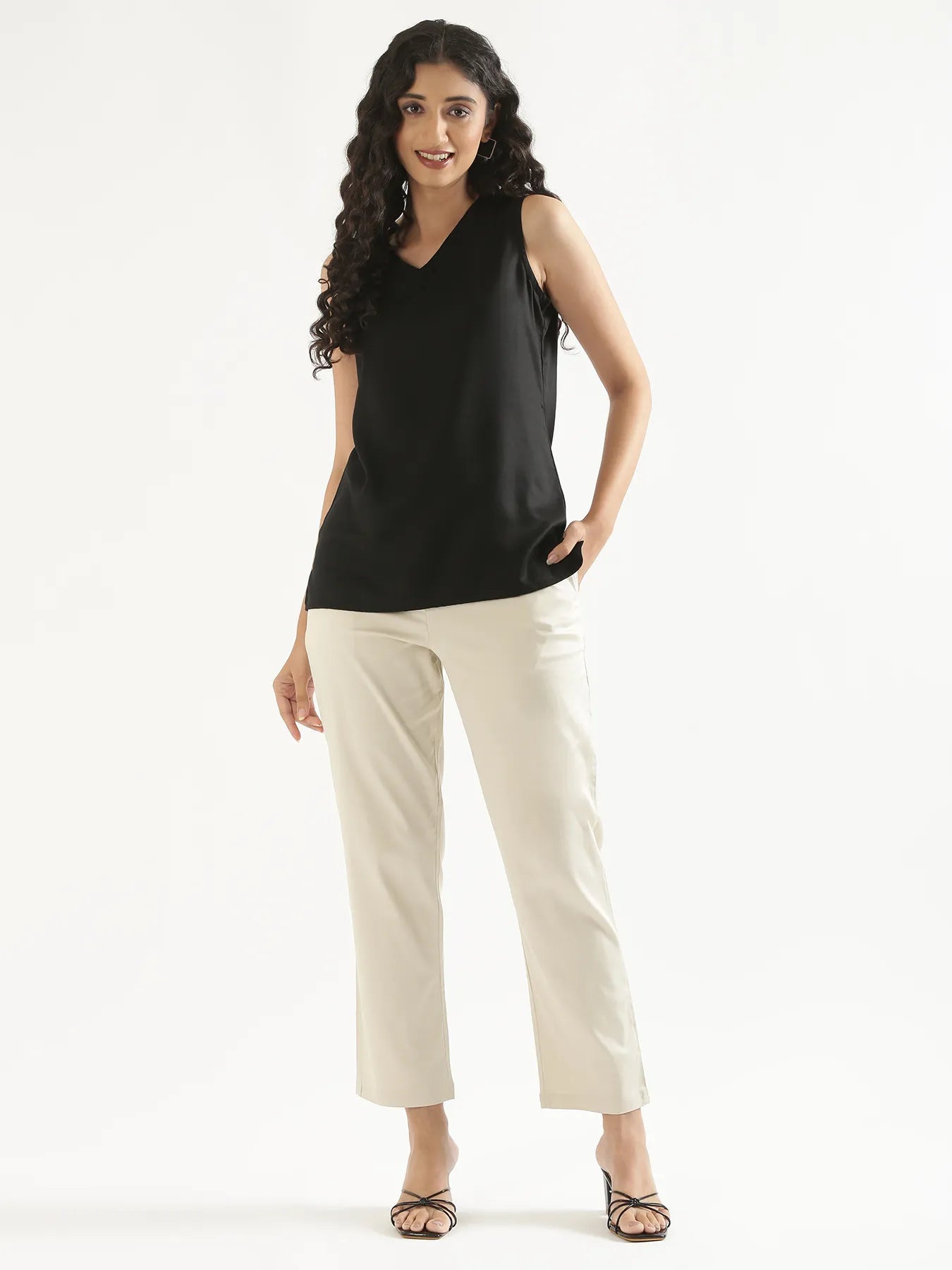 Pick Any 4 Women Straight Fit Formal Pant
