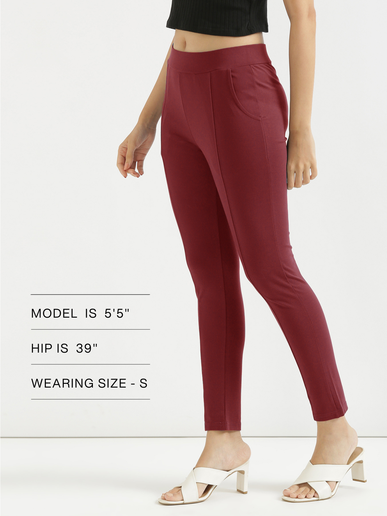 Maroon 4-Way Stretchable Pants