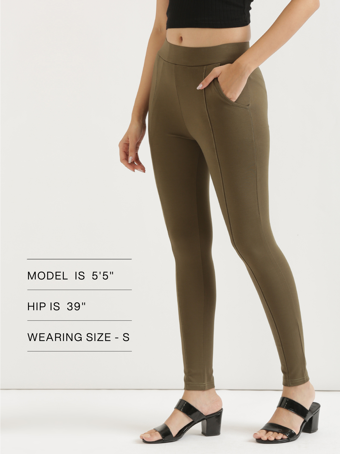 Olive Green 4-Way Stretchable Pants