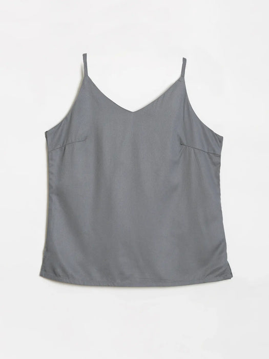 Women Grey Flowy Camisole Top