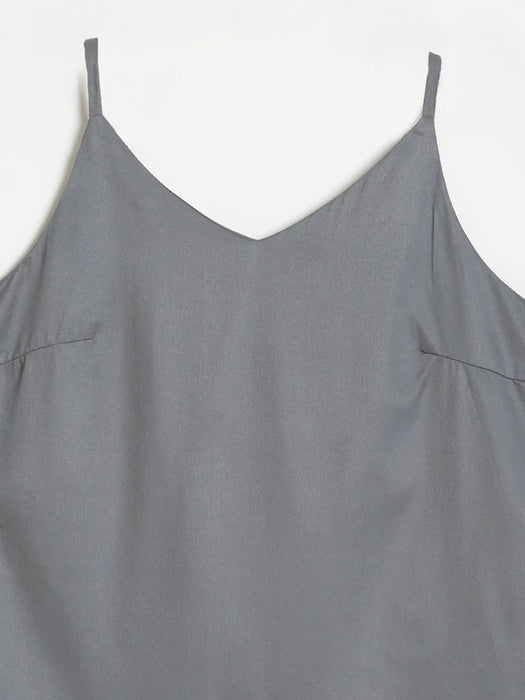 Women Grey Flowy Camisole Top