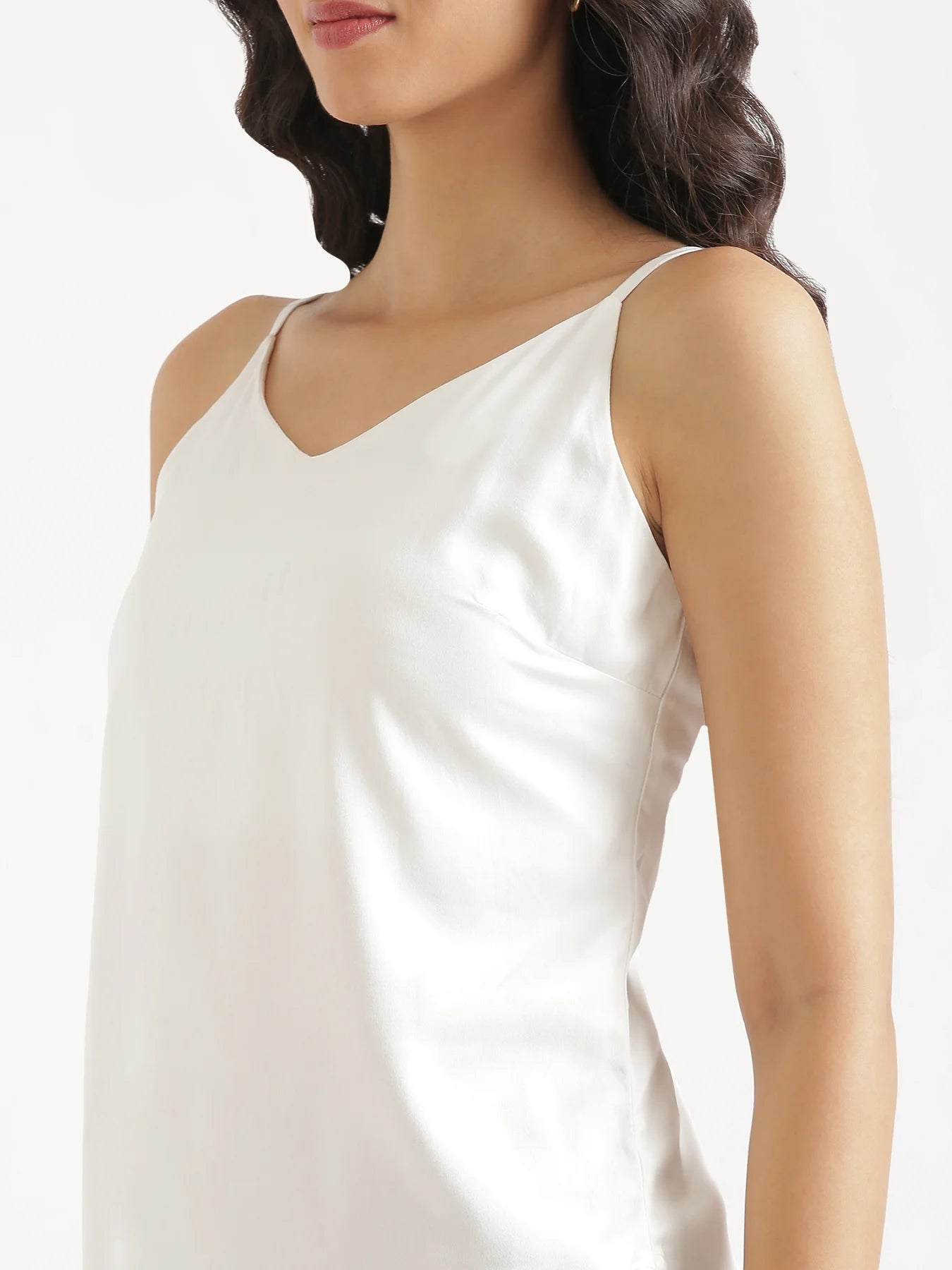 Women White Flowy Camisole Top