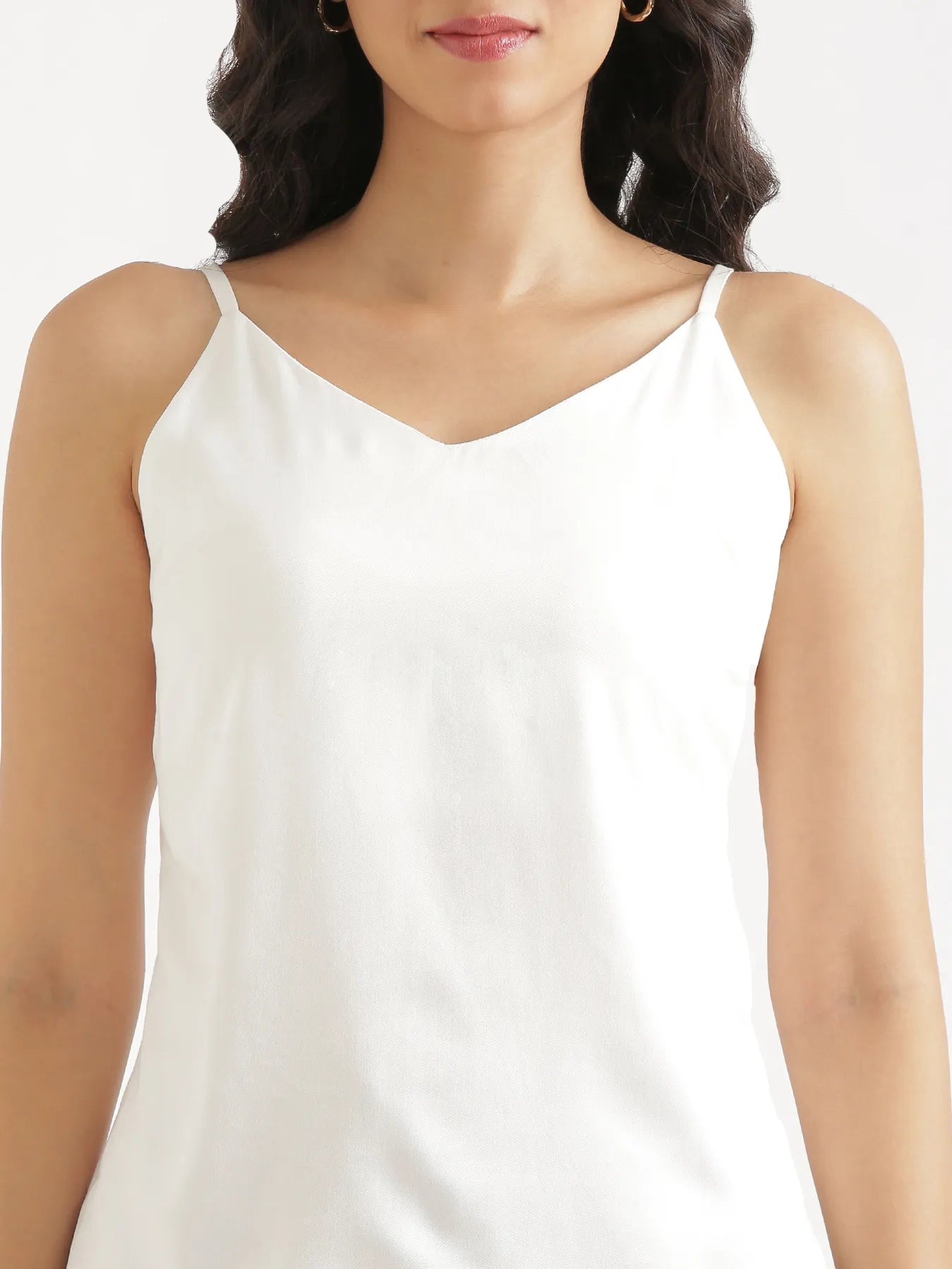 Women White Flowy Camisole Top