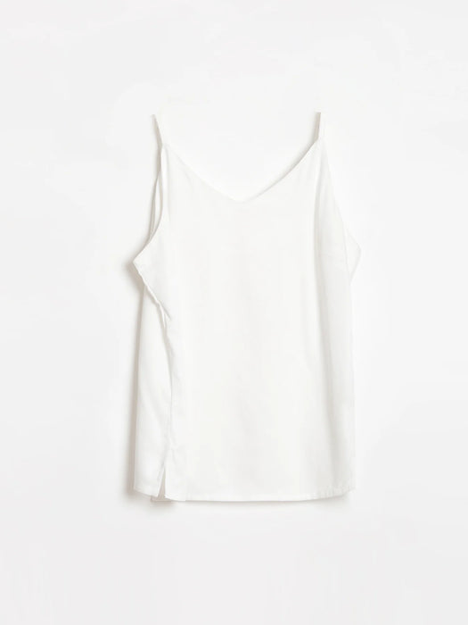 Women White Flowy Camisole Top