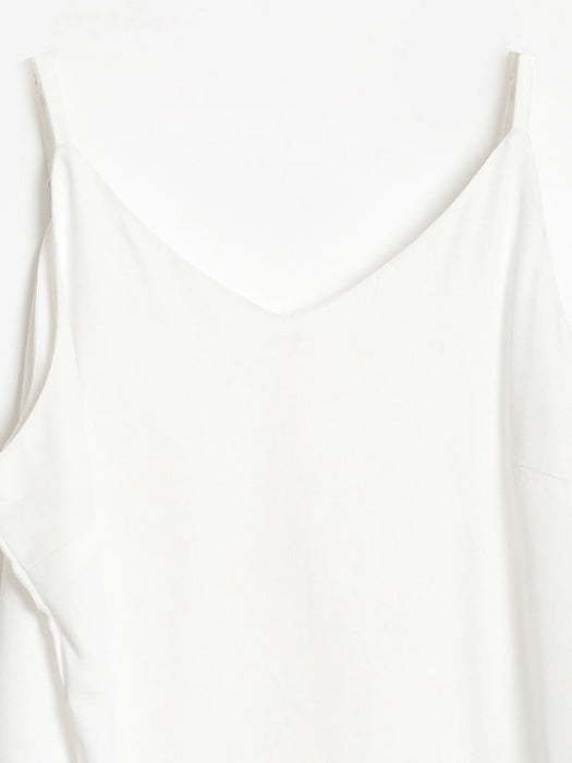 Women White Flowy Camisole Top