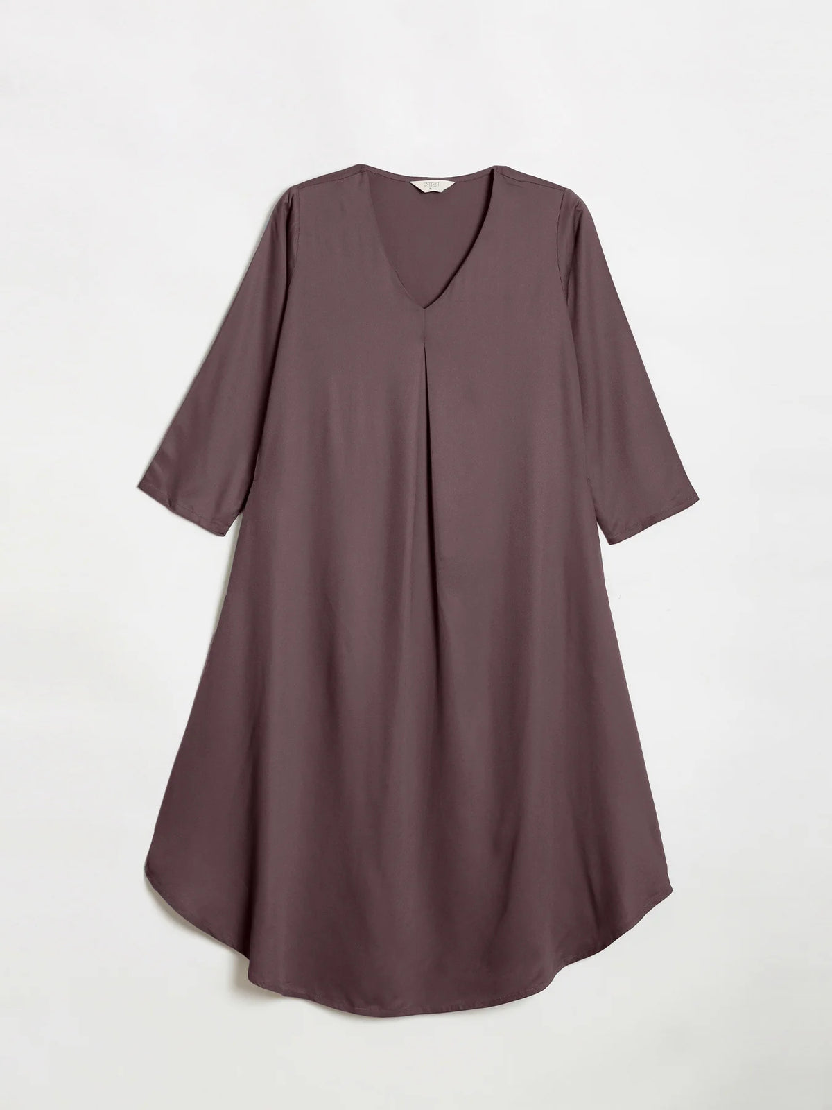 Women Brinjal Flowy Pleated Kurta