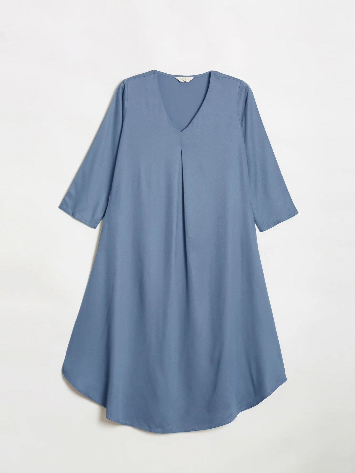 Women English Blue Flowy Pleated Kurta