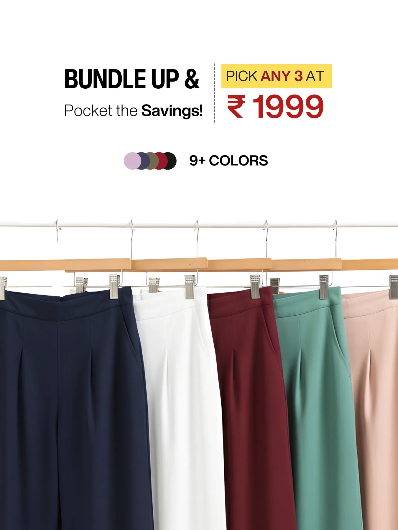 Pick Any 3 Women Viscose Palazzo Pant