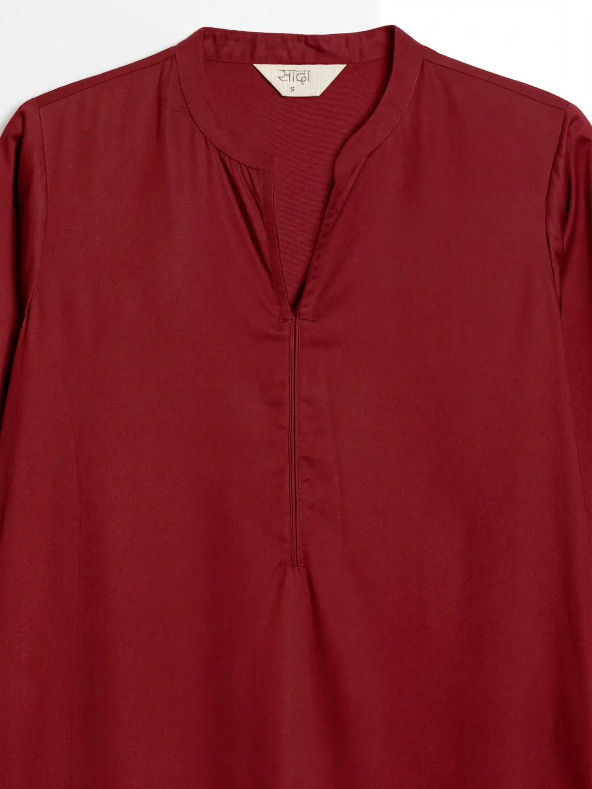 Women Maroon Flowy Straight Long Kurta