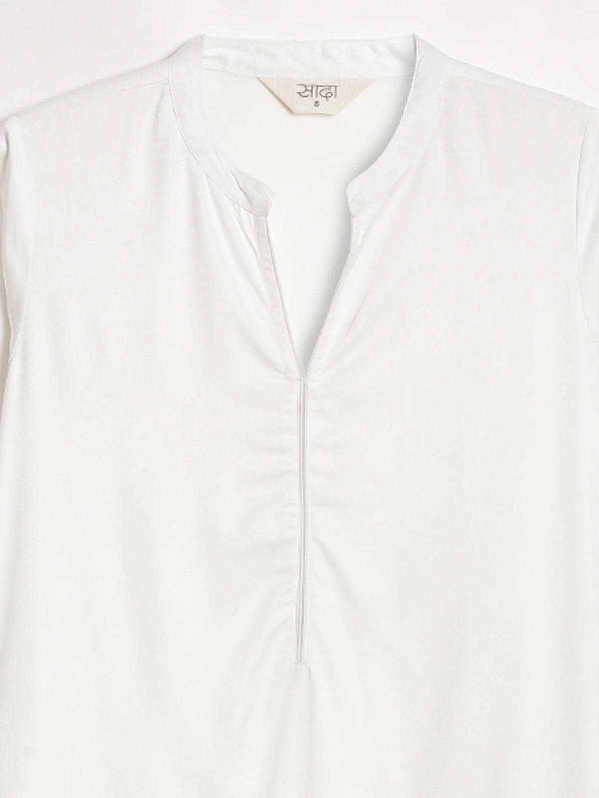 Women White Flowy Straight Long Kurta