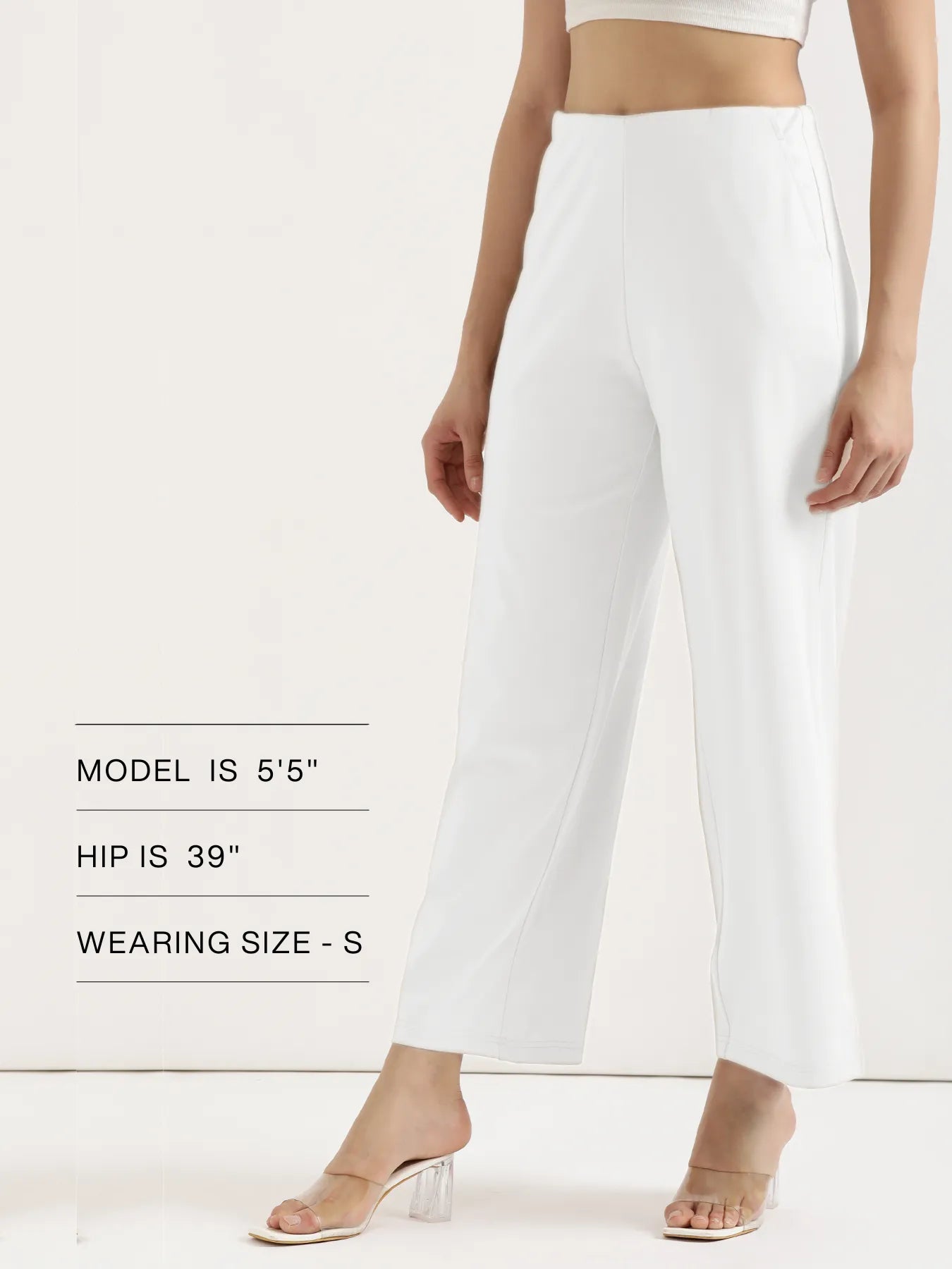 Women White Wide Leg Pants