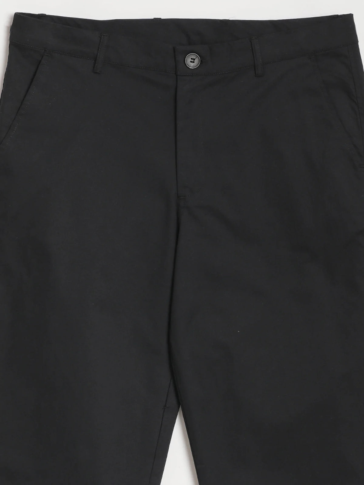 Men Black Classic Cotton Chinos