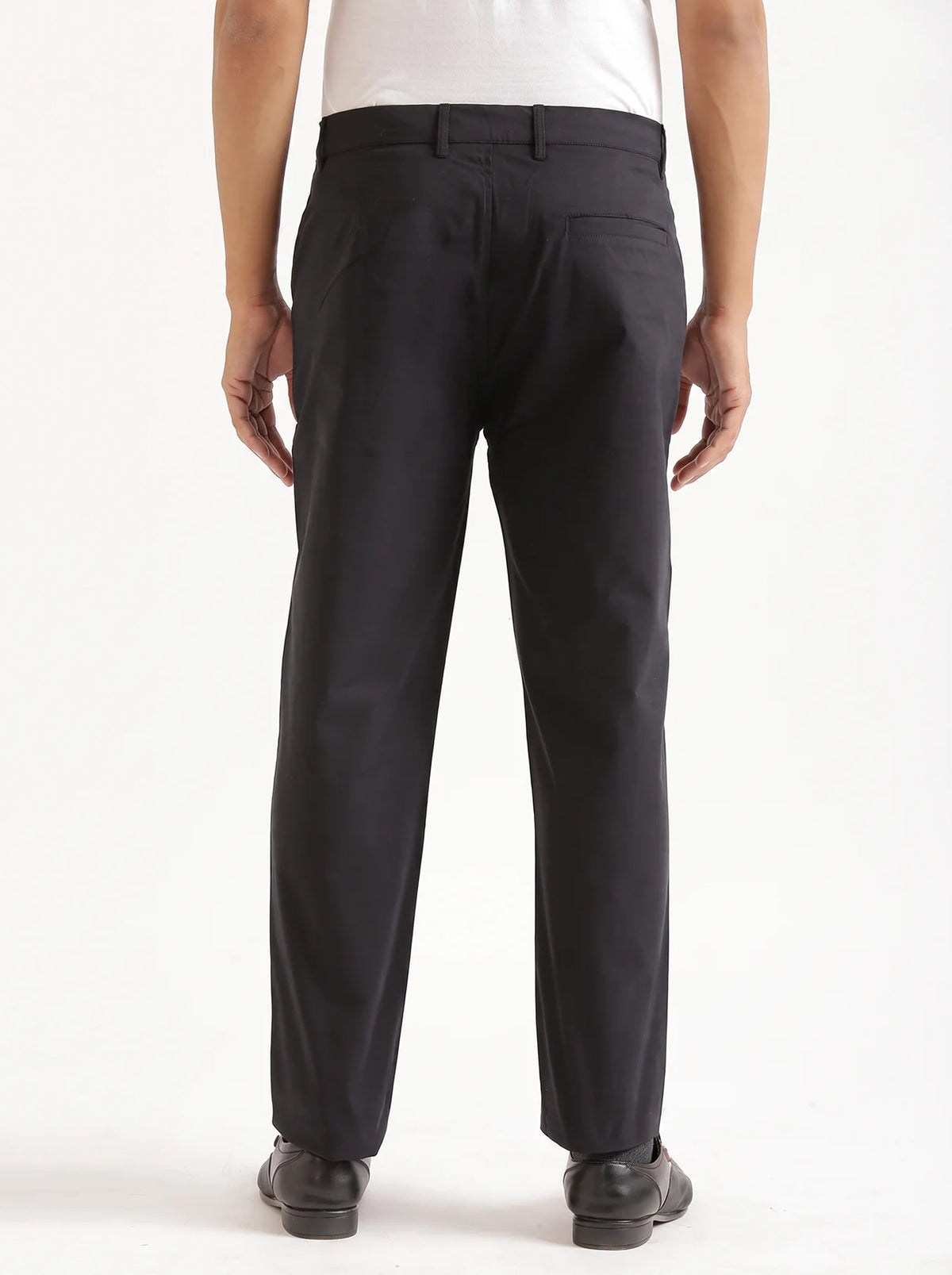 Men Black Classic Cotton Chinos