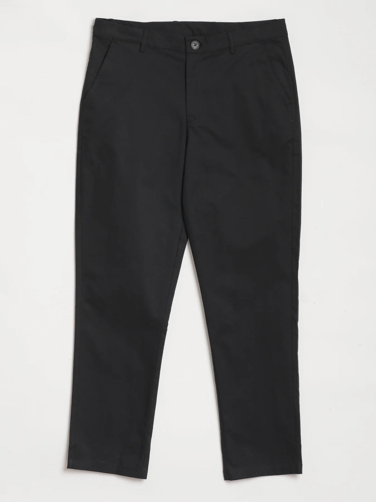 Men Black Classic Cotton Chinos