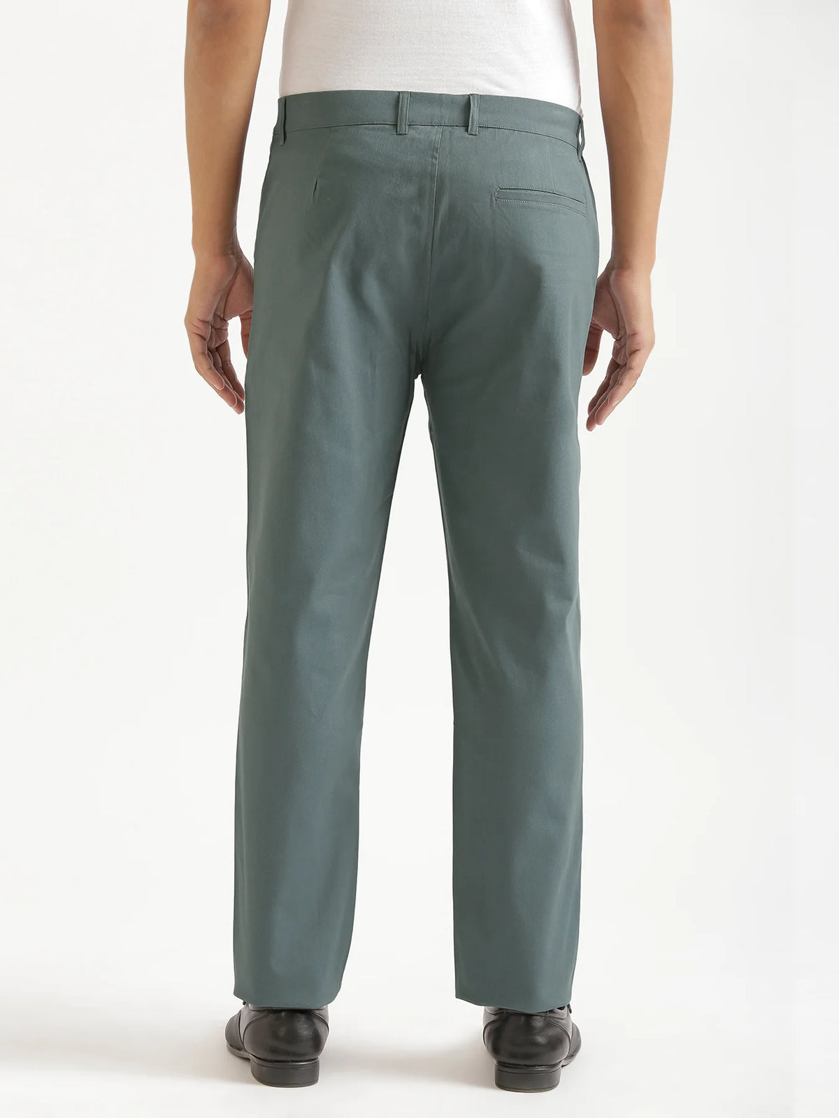 Men Grey Classic Cotton Chinos