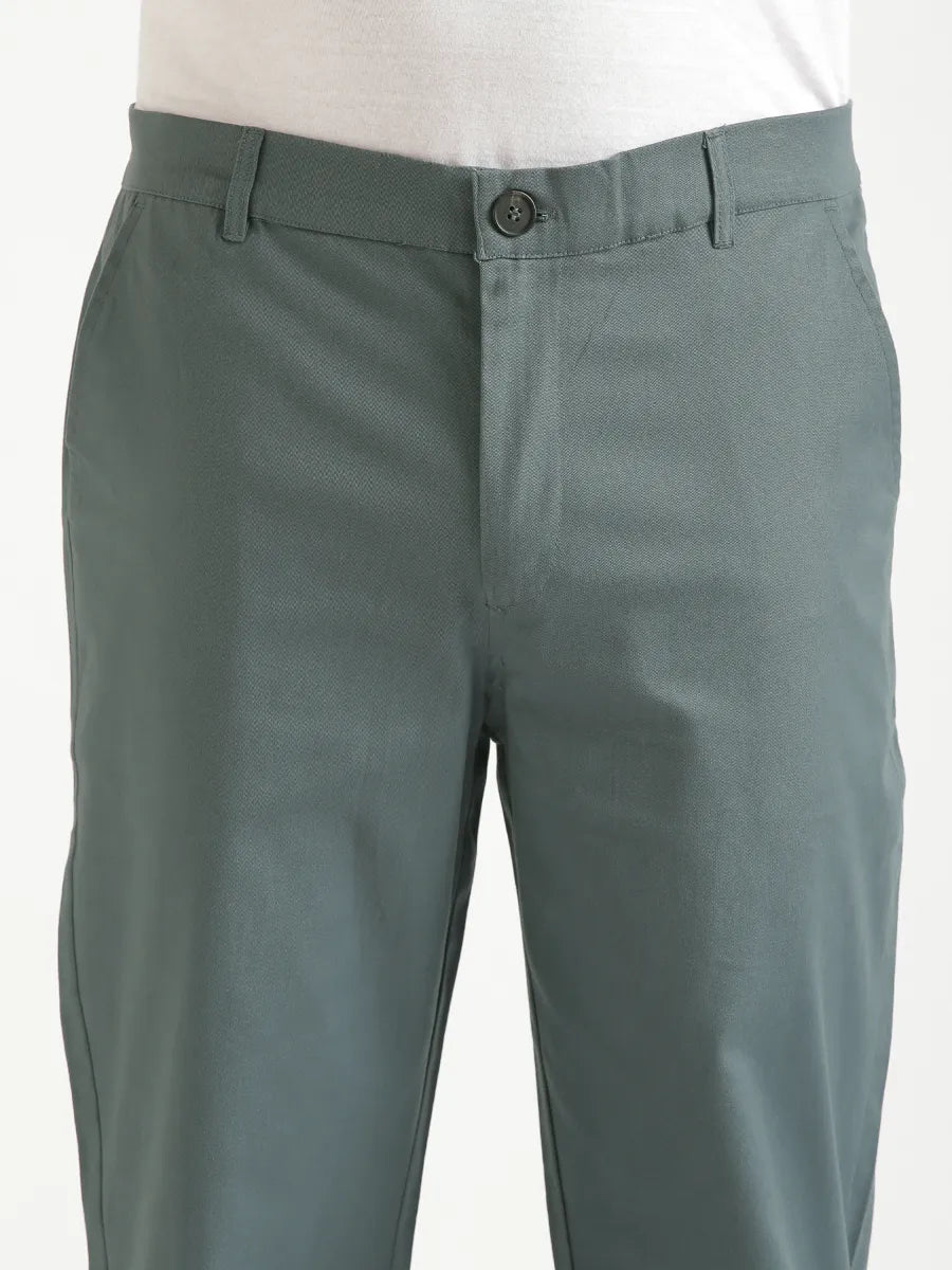 Men Grey Classic Cotton Chinos