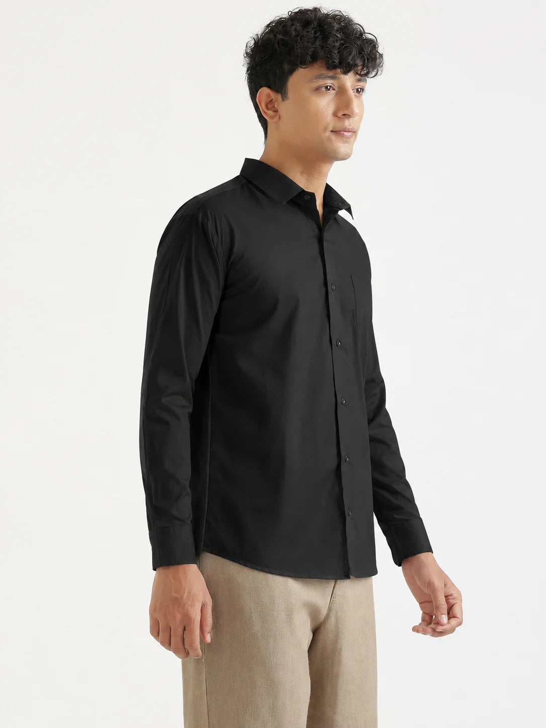 Men Black Better Cotton Everyday Shirt