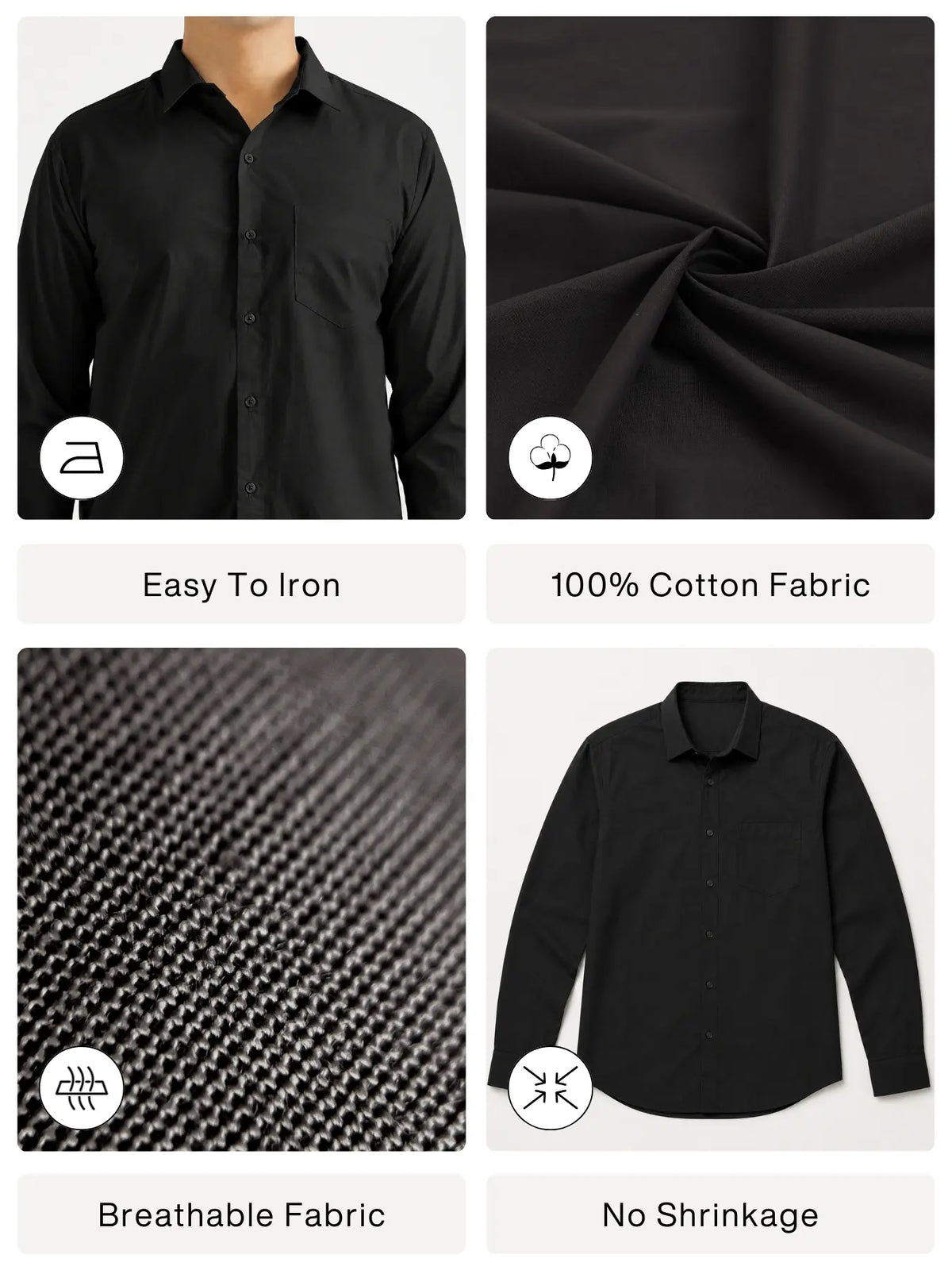 Men Black Better Cotton Everyday Shirt