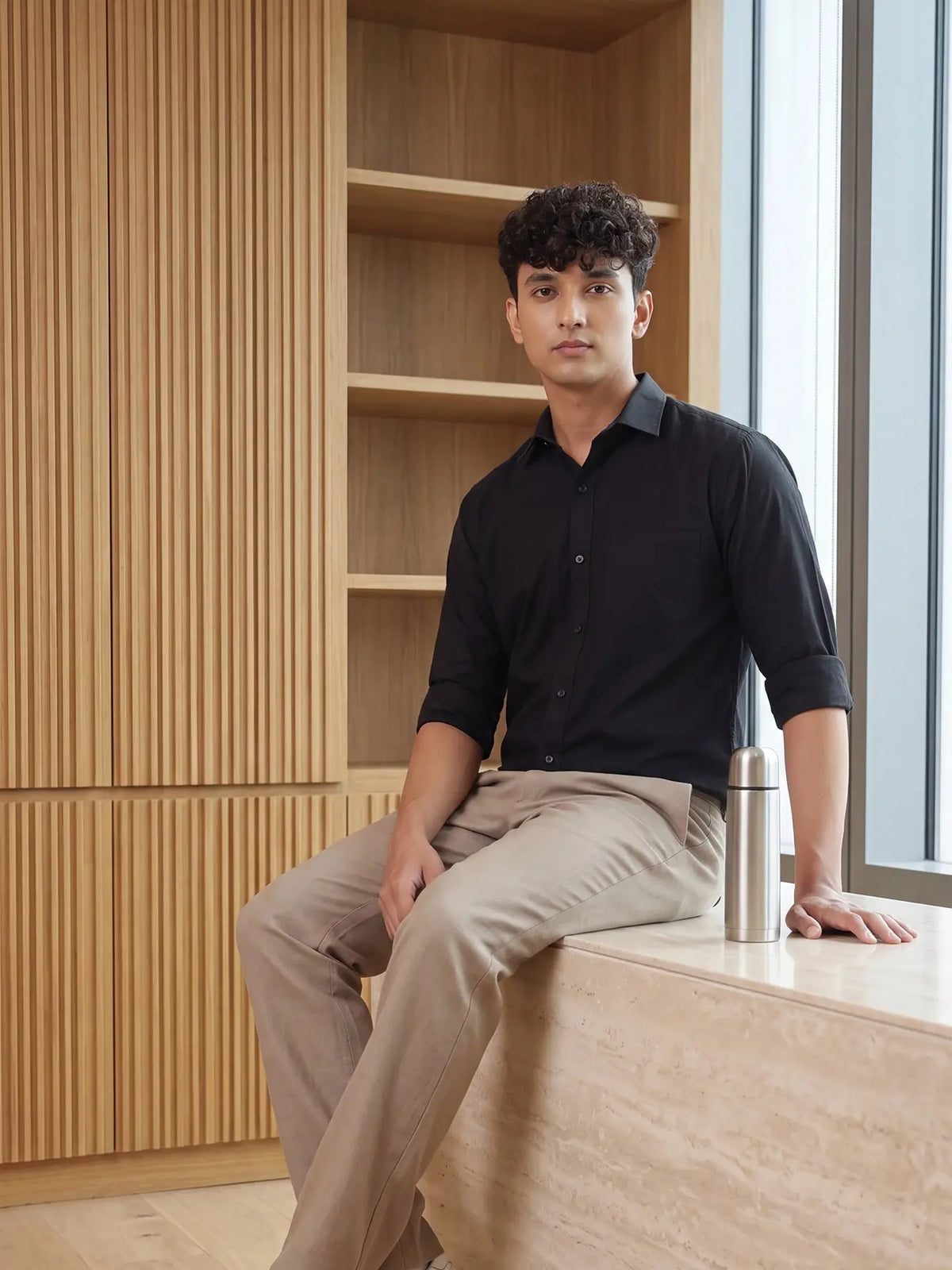 Men Black Better Cotton Everyday Shirt