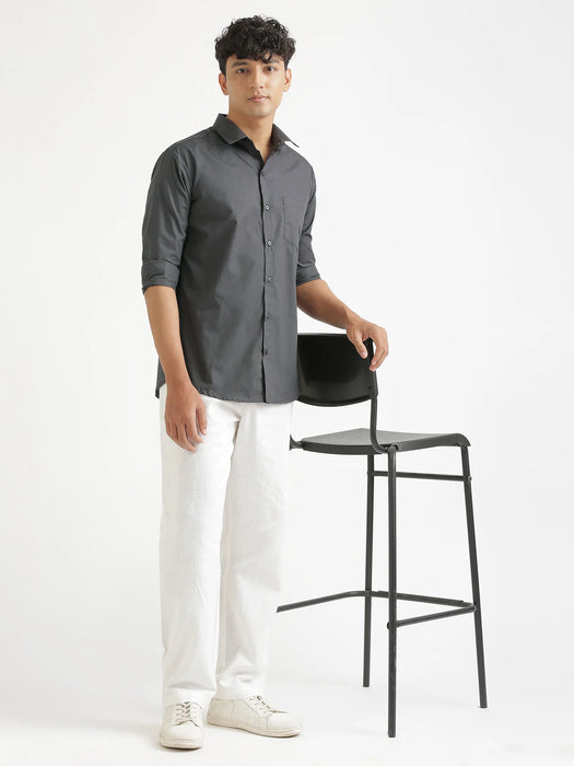 Men Dark Grey Better Cotton Everyday Shirt