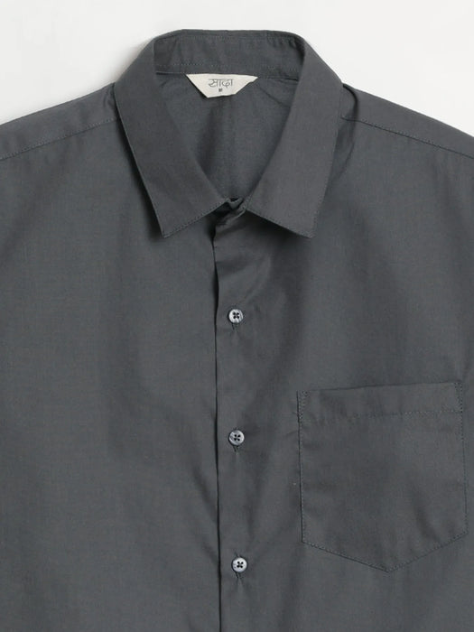 Men Dark Grey Better Cotton Everyday Shirt