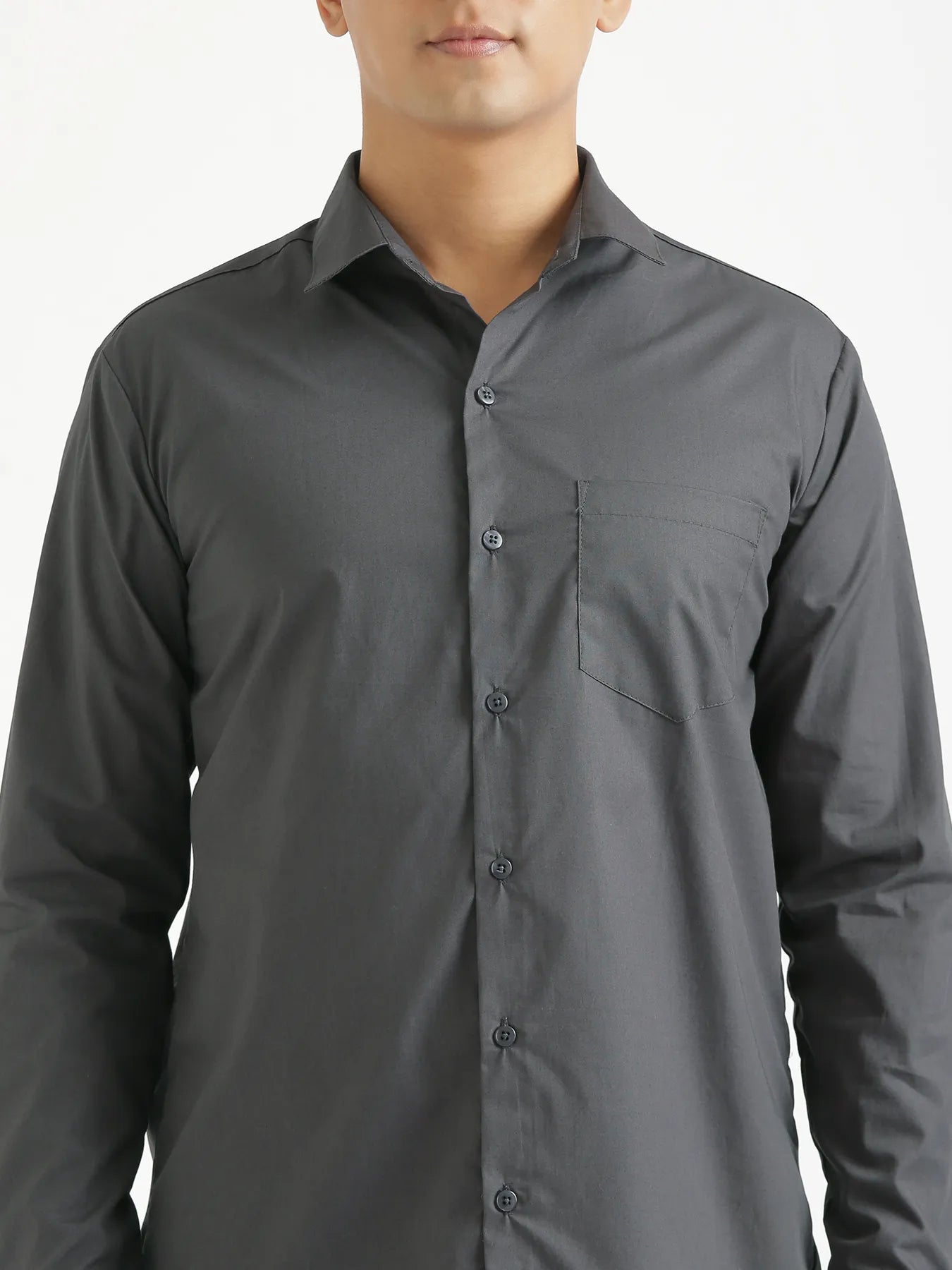 Men Dark Grey Better Cotton Everyday Shirt