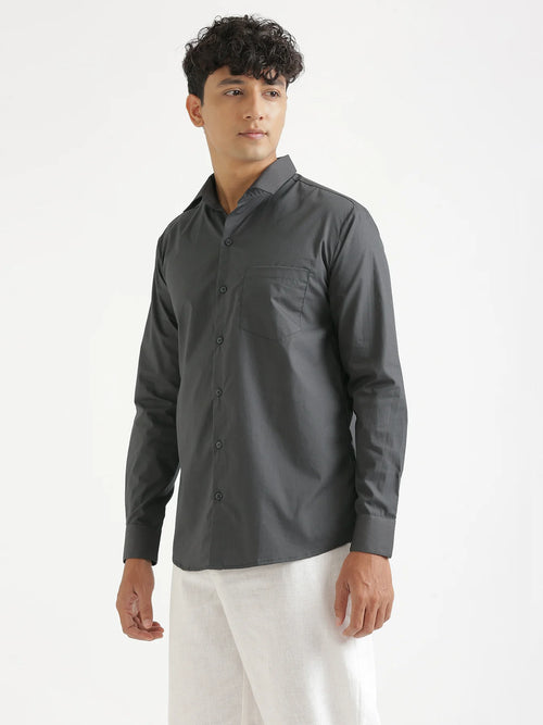 Men Dark Grey Better Cotton Everyday Shirt