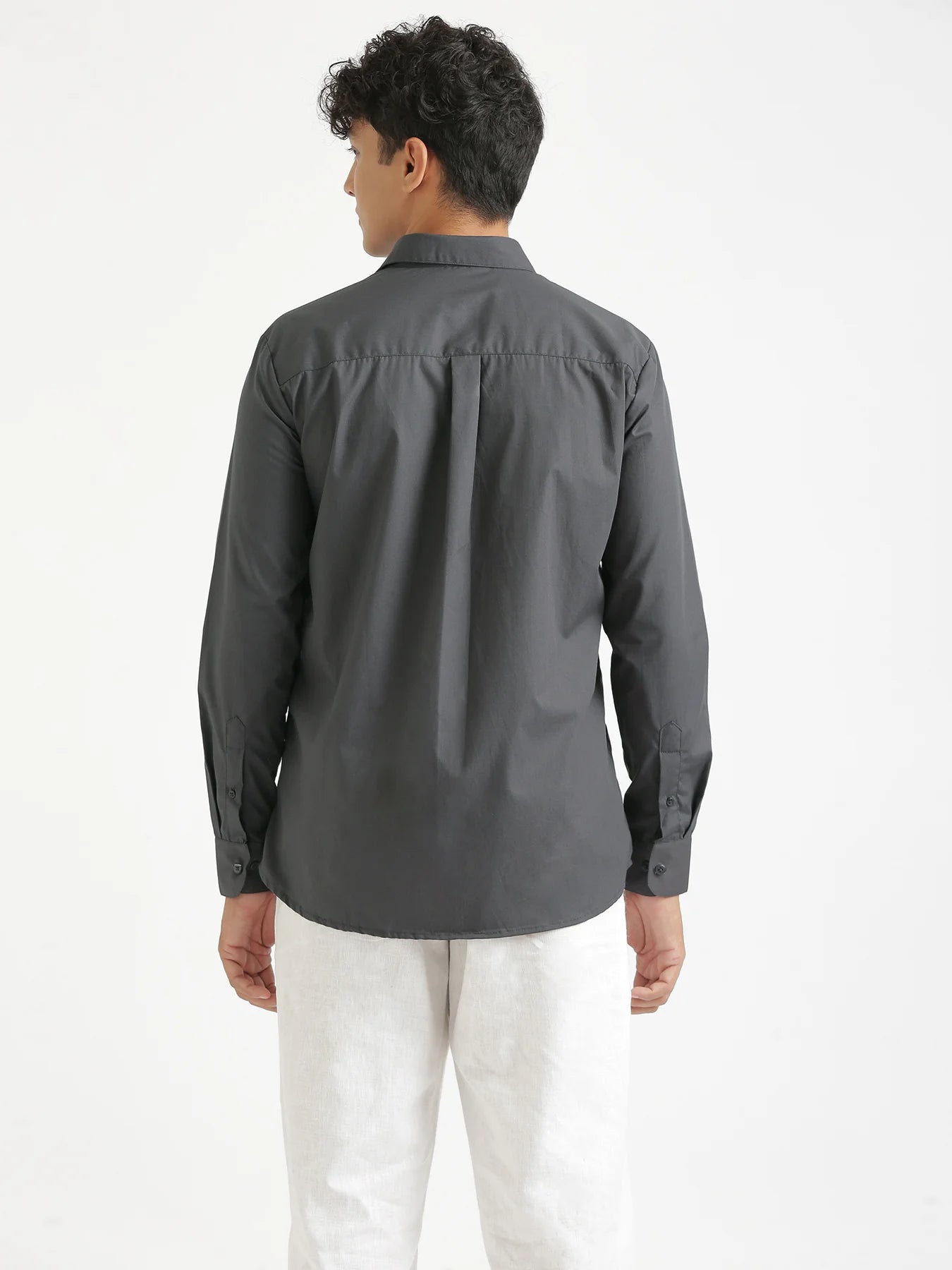 Men Dark Grey Better Cotton Everyday Shirt