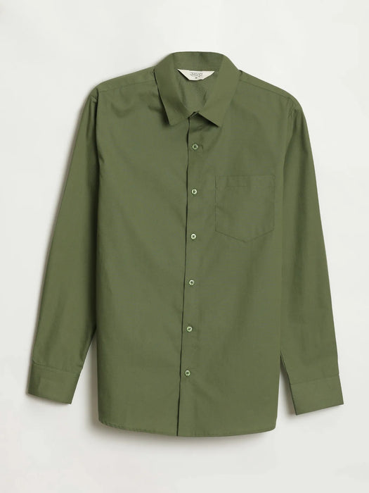 Men Forest Green Better Cotton Everyday Shirt